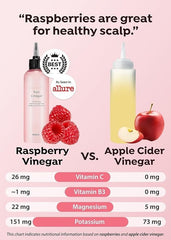 A'PIEU Aâ€™PIEU Raspberry Scalp Vinegar Hair Rinse 6.76 fl. oz. / 200 ml - Balances Hair & Scalpâ€™s pH Level - Smoother and Shinier Hair - Clarifies, Detangles and Encourages Hair Growth