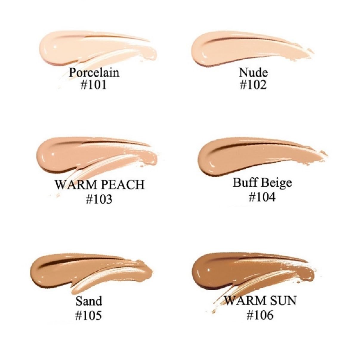 2 Pack PHOERA Foundation 106 Warm Sun Makeup,Full Coverage Foundation for Women and Girls