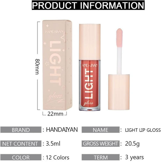 Lip Gloss Jelly Hydrating Moisturizing Long Lasting High Glossy Light Stain Super Lustrous Balm Oil Tinted Treatment Lips Glow Glass Shine Makeup Colored Bright Lifter Lip Care For Women Girls(812)