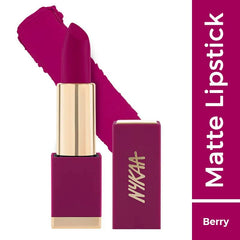 Nykaa Brown Matte Luxe Lipstick - Pink -(Pilates) for Velvel Matte Finish|High Pigmente Colour with Non drying Formula|Lightwear|Easy Application (4.8 gm)