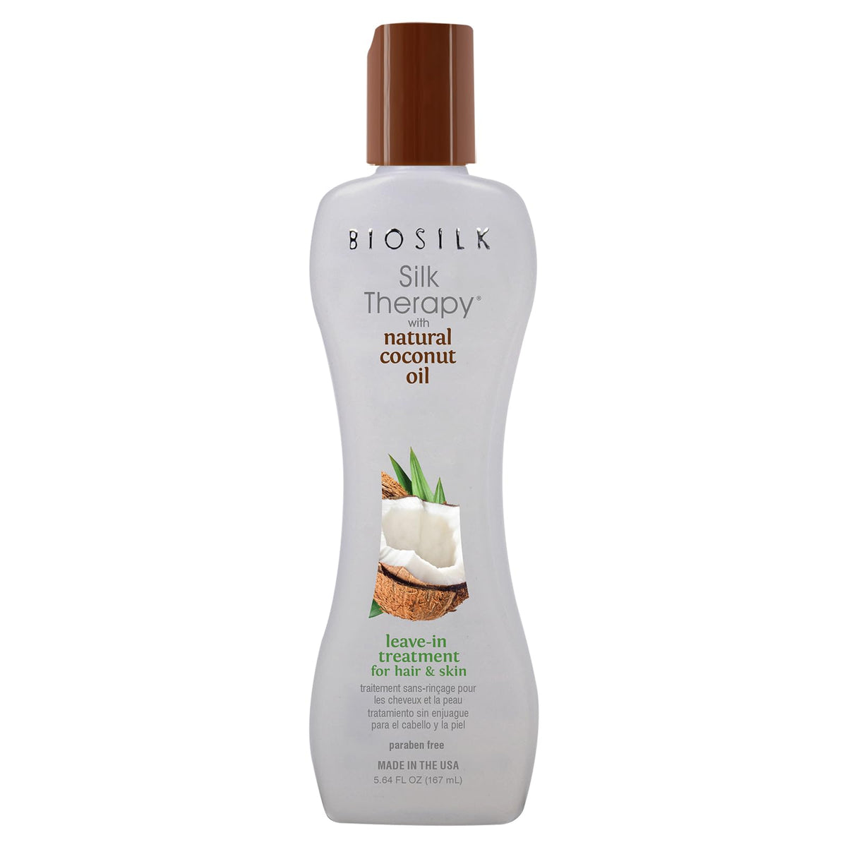 Biosilk Silk Therapy With Natural Coconut Oil Leave In Treatment 5.64Oz, 5.64 Fl Oz (Pack of 1)