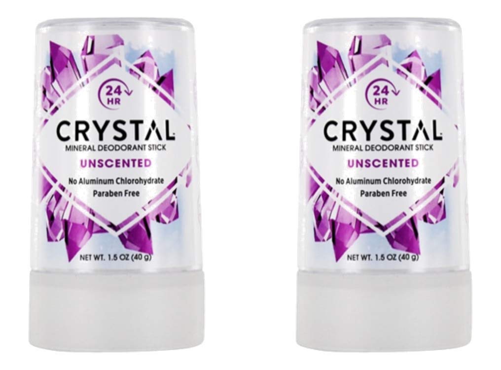 Crystal Essence Body Deodorant Travel Stick, Unscented 1.5 oz (Pack of 2)2