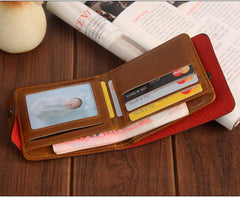 AMERTEER Slim Wallet for Men| Blocking Leather Trifold Wallet with ID Window, Front Pocket Design, Thin Credit Card Holder, Compact Bifold Wallet for Men| Stylish & Durable Wallet for Everyday Use