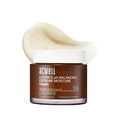 ACWELL Licorice pH Balancing Extreme Moisture Cream - Optimal Skin Repair for Sensitive Skin, Hydrating Face Cream with Panthenol & Ceramide Capsules, 1.86 fl.oz.