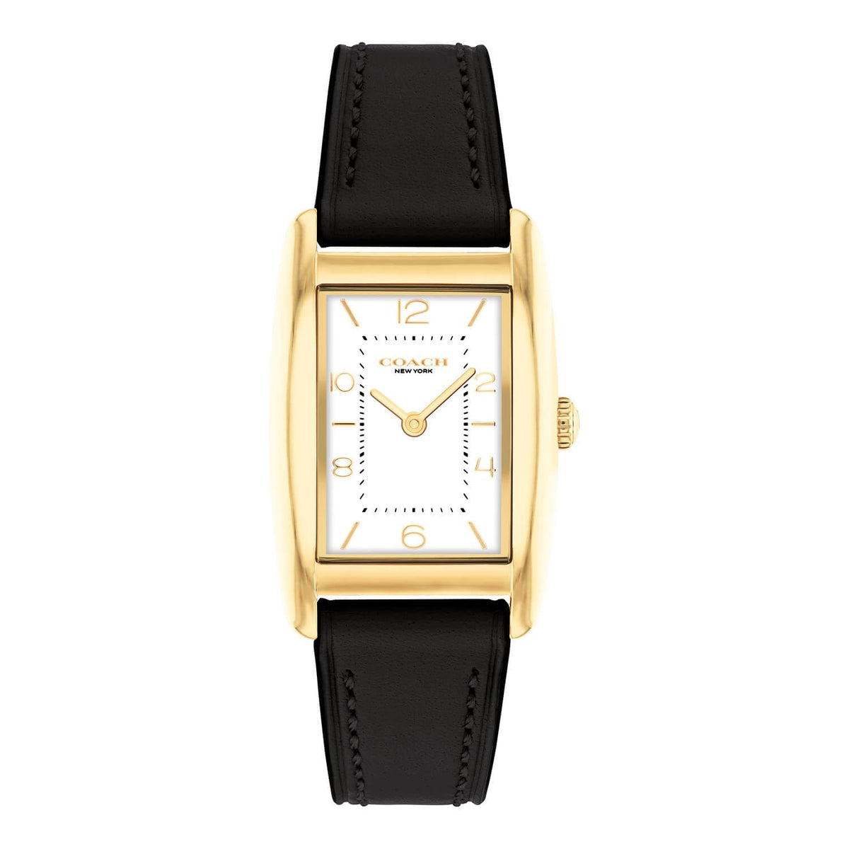 COACH WOMEN'S WHITE DIAL BLACK CALFSKIN STRAP WATCH - 14504312