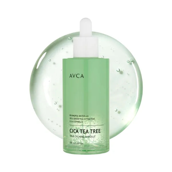AVCA Cica Tea Tree Calming Serum 100ml (3.38 fl. oz) – Soothing for Redness & Sensitive, Blemish-Prone Skin, Oil Control K-Beauty