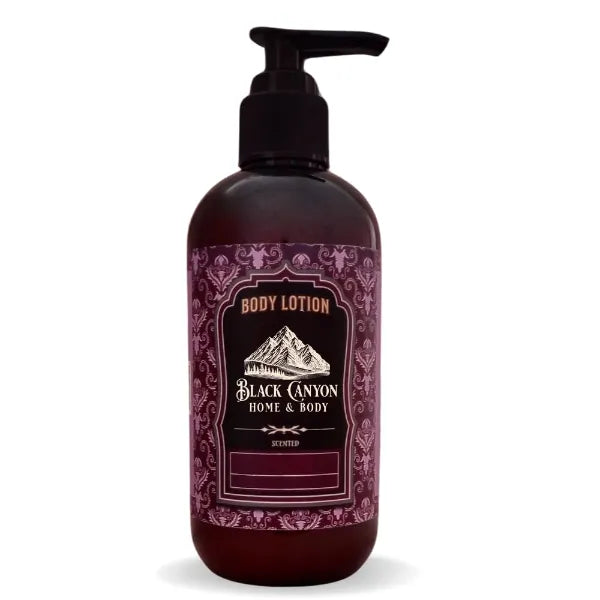 Black Canyon Home and Body West Coast Huckleberry Scented Body Lotion with Lanolin and Jojoba Oil, Sweet Tart Spicy Wild Berry Fragrance Moisturizer - 2 Oz