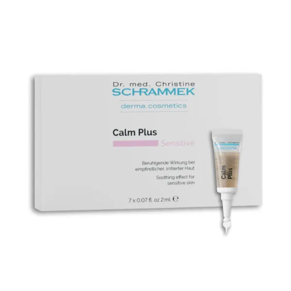 Schrammek Calm Plus Ampoules (7 x 0.07 fl oz) – Soothing Care for Sensitive and Irritated Skin – Reduces Redness – Strengthens Skin Barrier – Aloe Vera and Panthenol