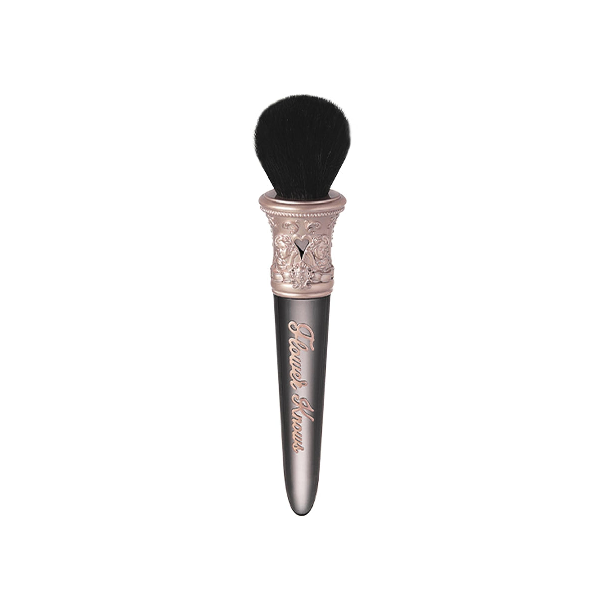 Flower Knows Little Angel Blush Brush - Premium Makeup Brush for Liquid, Cream, Powder - Buffing, Blending, Face - Soft Synthetic Bristles (Obsidian)