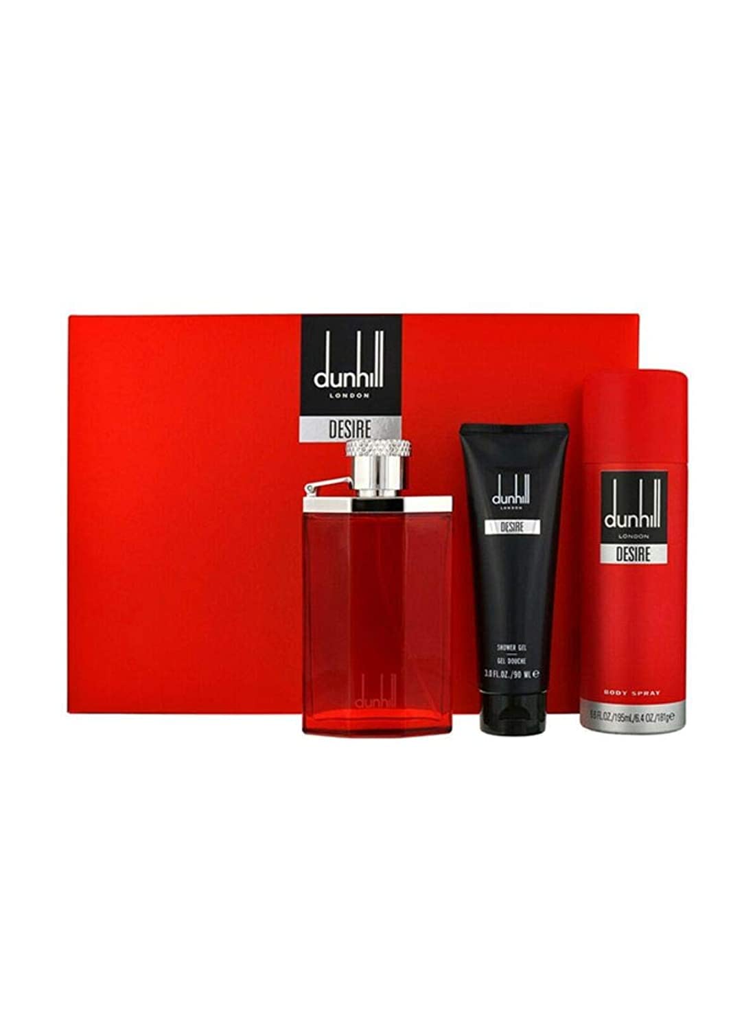 Alfred Dunhill Men Desire Red EDT, 100ML, Shower Gel, 90ML + BODY SPRAY, 195ml