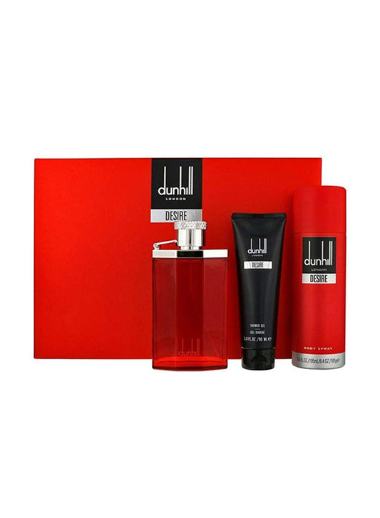 Alfred Dunhill Men Desire Red EDT, 100ML, Shower Gel, 90ML + BODY SPRAY, 195ml