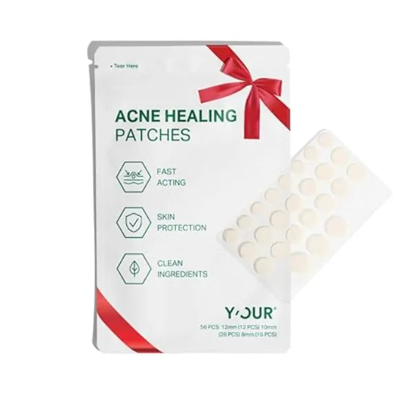 Y’OUR Improving Acne Patches Ultra thin Hydrocolloid Pimple Patch for Face Purifies & Alleviates Stubborn Blemishes, Promotes Healing, Effective Zit Treatment. Made in USA. 56 Count