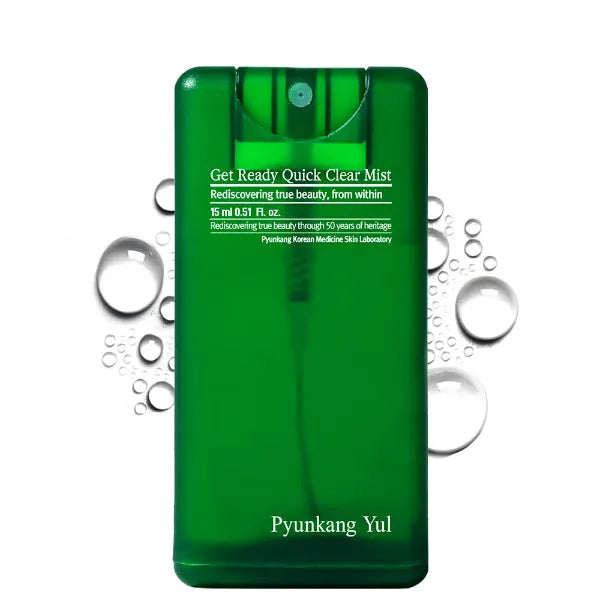 Pyunkang Yul PKY Ultimate Get Ready Quick Clear Mist for Sensitive Skin, Intensely Calms & Soothes Redness with Cica & Tea Tree, Compact size, Korean Skincare (0.51 Fl. oz, 15ml)