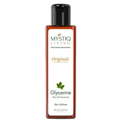 Mystiq Living Glycerine - Plant Based (Pure and Unscented) | For Face Skin and Body Care -100 ML