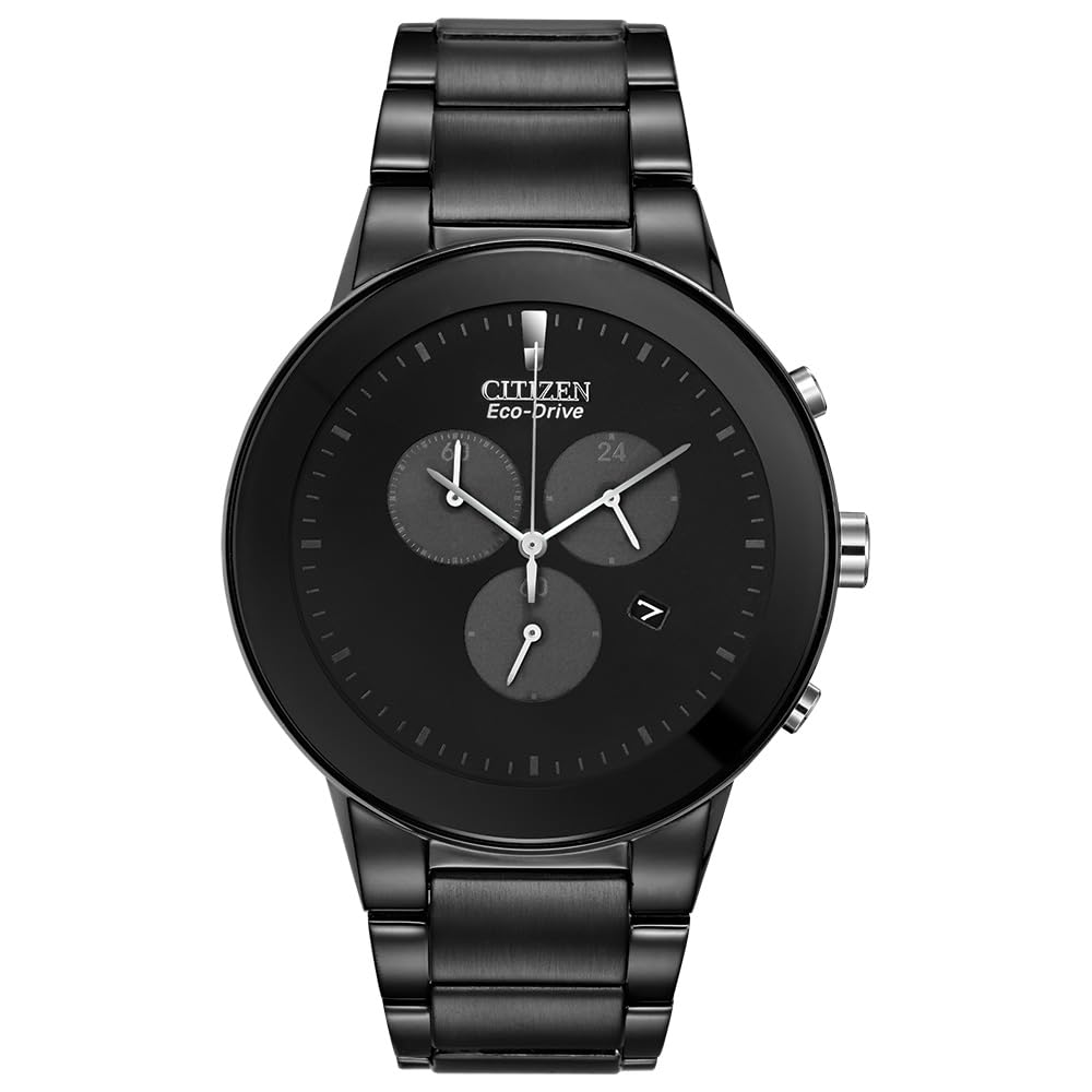 Citizen Mens Solar Powered Watch, Analog Display and Stainless Steel Strap AT2245-57E