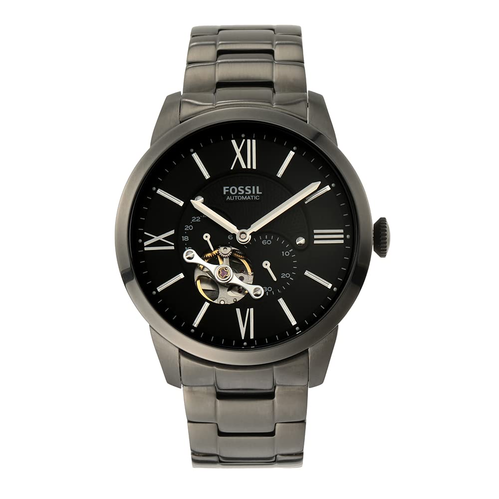 Fossil Men's Townsman Stainless Steel Mechanical Automatic Watch - Smoke