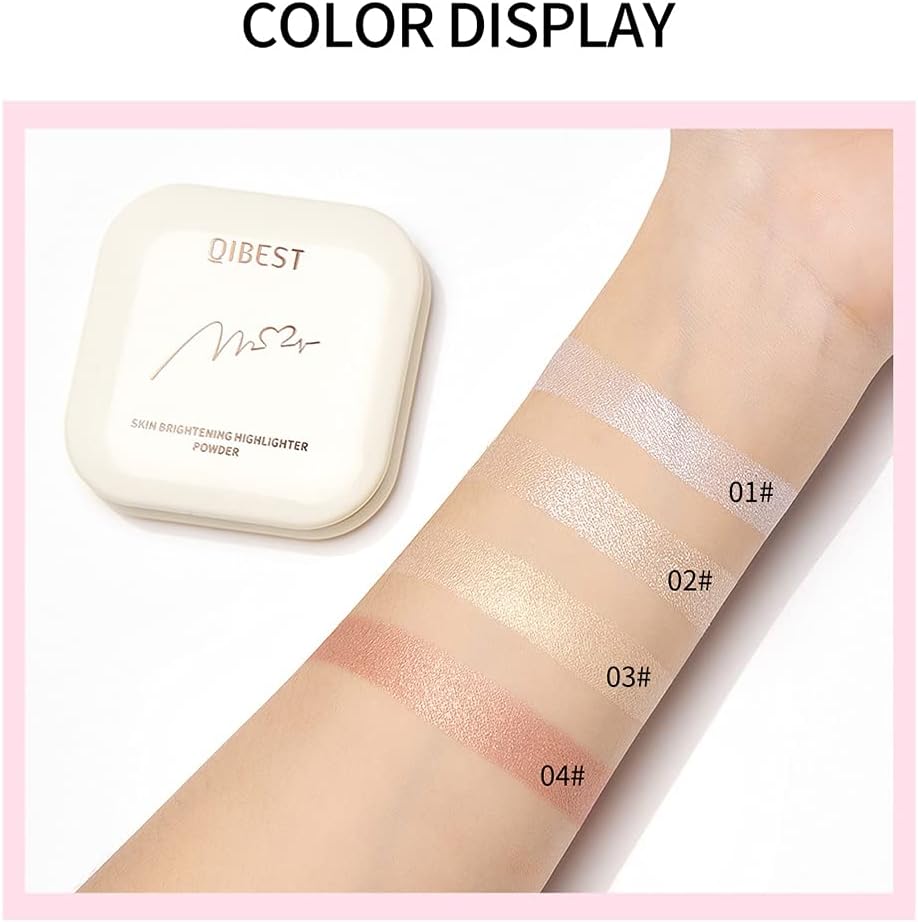 NLLNT Highlighter Palette，Highlighter Makeup Palette, Face Illuminator Makeup Palette,Glow Bronzer Highlighter Powder Kit