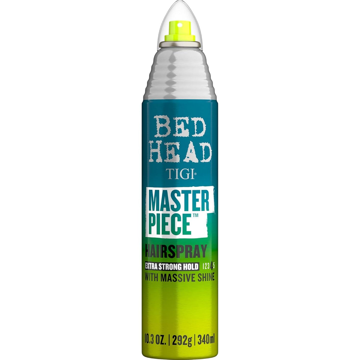 TIGI Bed Head Frizz Control Hairspray, Extra Hold Masterpiece Spray for Incredibly Shiny and Glossy Hair - 340ml