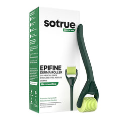 Sotrue Epifine Hair Growth Derma Roller 0.5 mm with 540 Medical Grade Stainless Steel Needles | Activates Hair Follicles, Repairs Damaged Hair | For Face, Hair Fall & Hair Thickening | Reduces