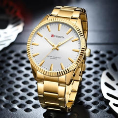 CURREN 8425 Fashion Design Stainless Steel Quartz Watches Casual Business Wrist Watches for Men Luminous Hands Clock