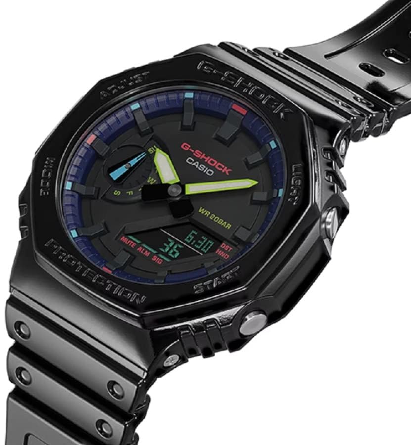 Casio G-Shock Analog-Digital World Time Watch - Black / Black / Multicolor