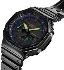 Casio G-Shock Analog-Digital World Time Watch - Black / Black / Multicolor