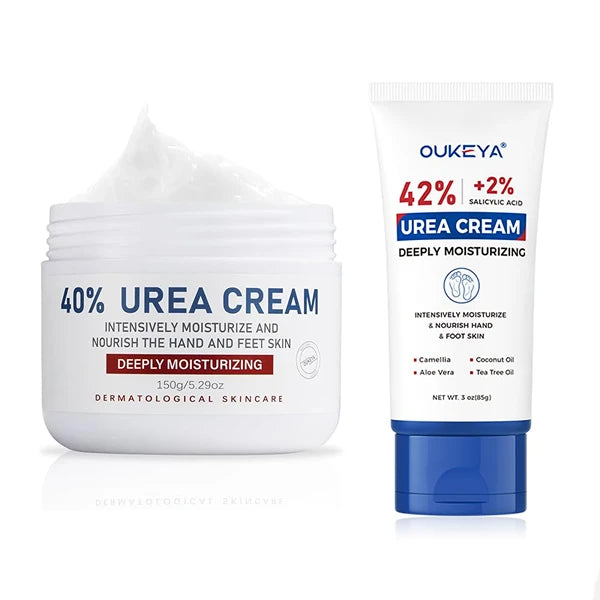 OUKEYA Urea Cream 40 Percent, Urea Foot & Hand Cream for Dry Cracked with Urea Cream 42% plus Salicylic Acid 2% Intensive Repair Treatment
