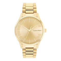 Calvin Klein CK ICONIC Unisex Watch, Analog - Champagne Gold Light