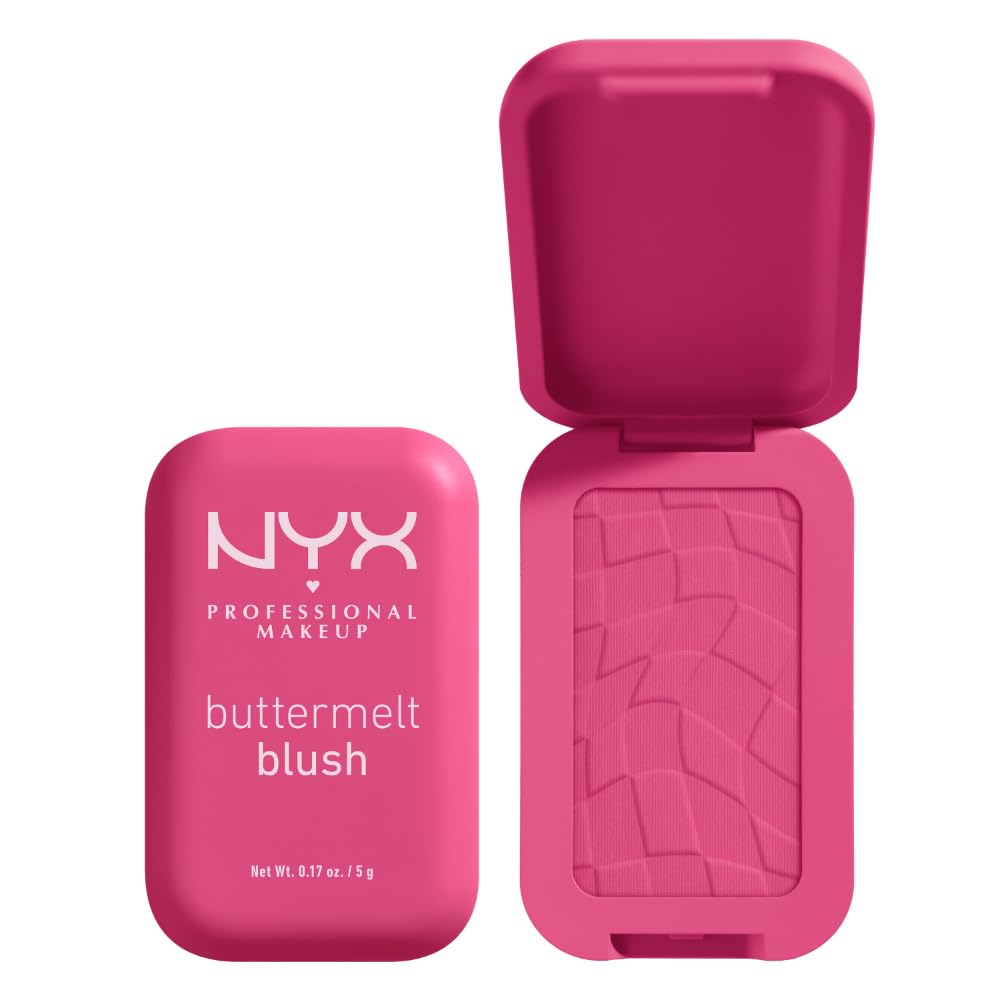 NYX Professional Makeup Buttermelt Blush, Powder Blush, up to 12 H Wear, Fade & Transfer Resistant, Butta With Time.