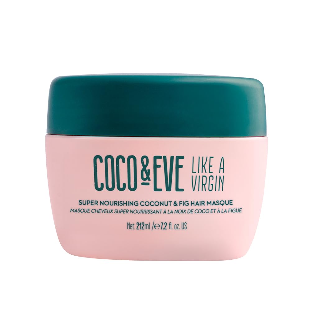 Coco & Eve Like a Virgin Super Nourishing Coconut & Fig Hair Masque, Anti-Hair Fall, Anti-Breakage, Smoothing, Moisturising , Anti-Frizz