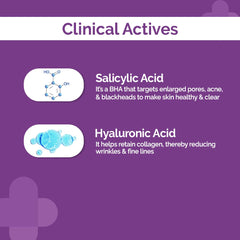 The Derma Co 1% Salicylic + Hyaluronic Night Repair Face Serum-Gel for Acne-Prone Skin - 50g