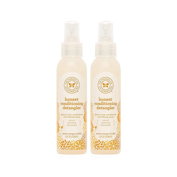 The Honest Company Conditioning Detangler, Sweet Orange Vanilla, 4 Ounce (2 Bottles)