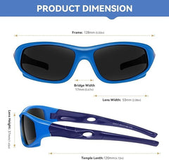 Flexible Kids Sunglasses Polarized Sports Sun Glasses Girls Boys Shades with Straps UV400 Protection Eyewear for Age 2-10