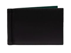 Eagle RFID Money Clip Wallet | Handcrafted New Zealand Leather Wallet | | 6 Card Holder Slots & Cash Clip | Minimalist wallet with Ultra-Slim design | Ultra-soft & Luxurious (BLACK GREEN)
