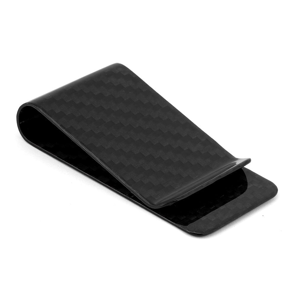 Carbon Fiber Money Clip Ultralight Business Money Cash Clip Credit Cards Holder Clamp Wallet for Men - ‎black