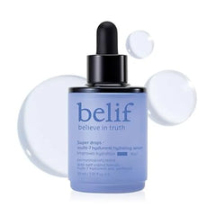 belif Super Drops Multi 7 Hyaluronic Hydrating Serum  24 hr Moisturization, Hyaluronic Acid, Panthenol, Lightweight Daily Essence Korean Skincare (1.01 fl. oz) 30 ml .