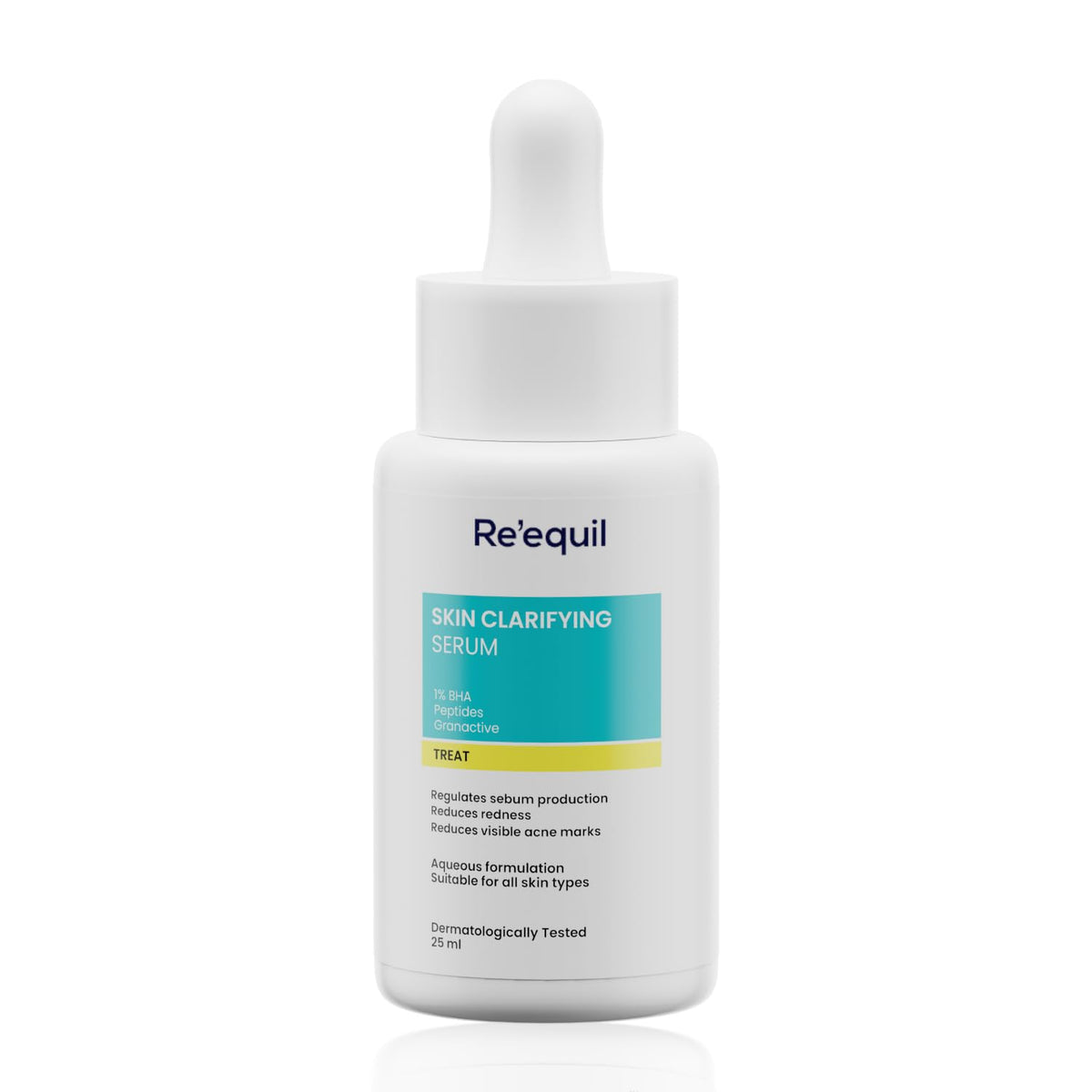 RE' EQUIL Skin Clarifying Serum | 1% Salicylic Acid, 5% Granactive | Treats Active Acne, Prevents Breakouts, Regulates Sebum Production | 25 ml