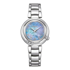 Citizen L Eco-Drive Diamond Mother of Pearl Blue Dial Ladies Watch EM1110-81N
