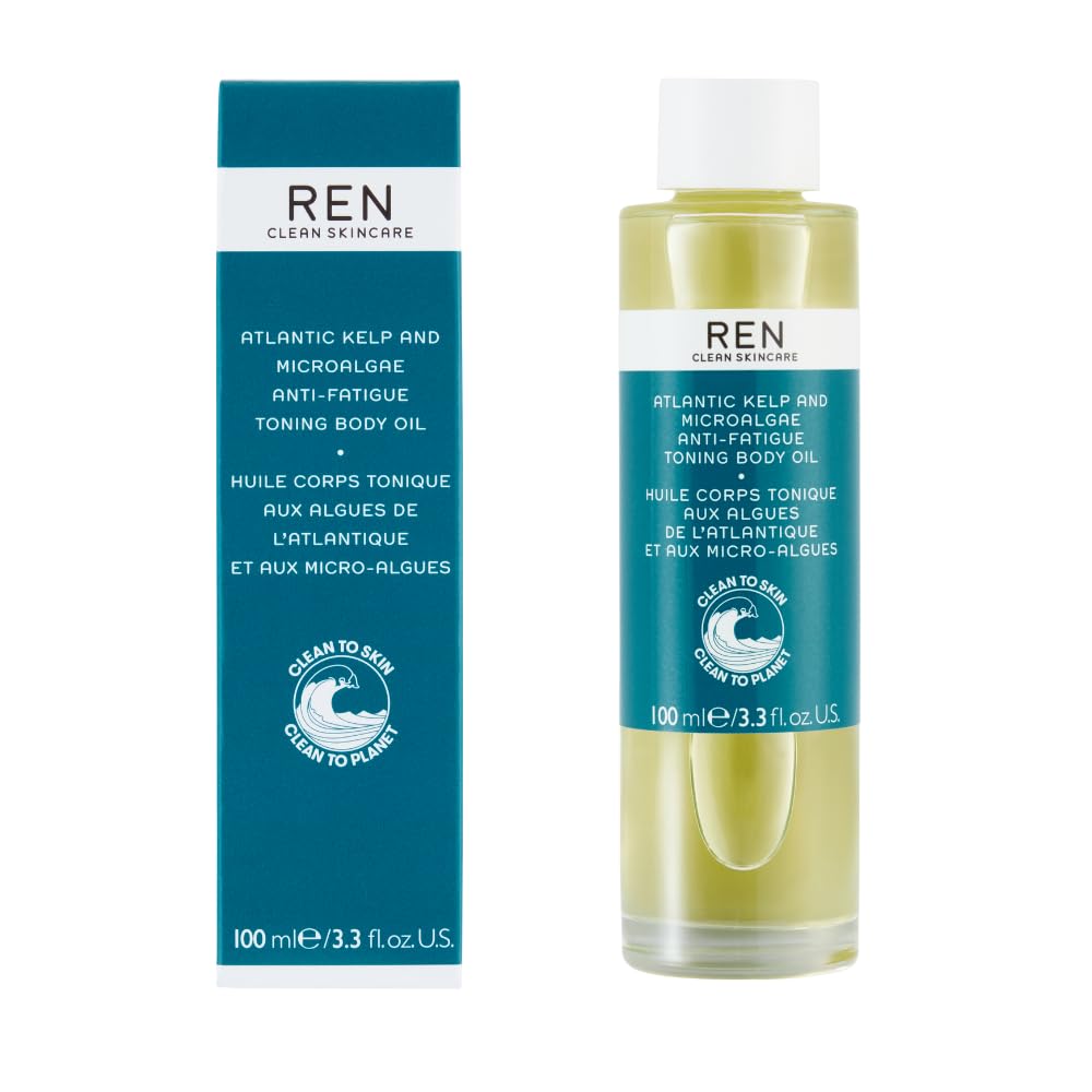 REN Clean Skincare - Atlantic Kelp and Microalgae Anti-Fatigue Body Oil - 100 ml, Black