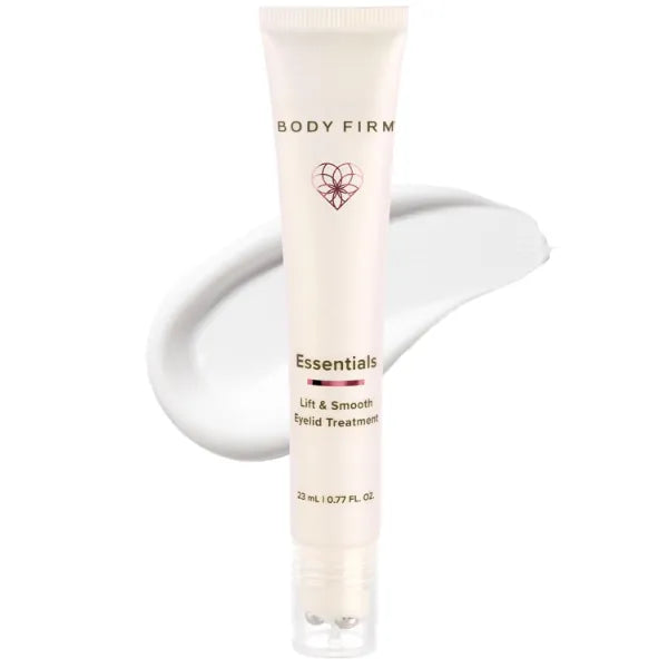 BODY FIRM Crepe Erase Lift & Smooth Eyelid Treatment, Anti Aging Eye Cream & Serum for Dark Circles, Puffiness, Wrinkles, Firming & Tightening Eye Lift Cream with Rollerball Applicator, 0.77 FL Oz