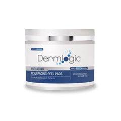 Anti Aging Resurfacing Peel Pads - Contains Salicylic, Glycolic, & Lactic for Face & Body. Includes Hyaluronic, & Witch Hazel, Green Tea & Aloe Vera. Exfoliates to Correct Dark Spots & Scars. 