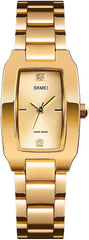 SKMEI Women Waterproof Watch, , Dress Casual Watches for Women Gold