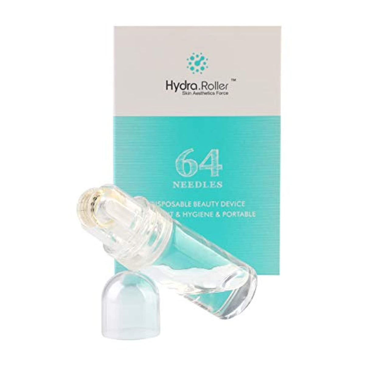 KYTRIBE Derma Roller Stamp Titanium Needles skin care system used For Body& Face/Acne/Surgical/Burn Scars/Wrinkles/Stretch Marks/Enlarged Pores (Hydra Needle 64-0.5mm)