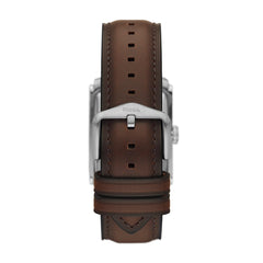 Fossil Carraway Three-Hand Brown Leather Watch - FS6012