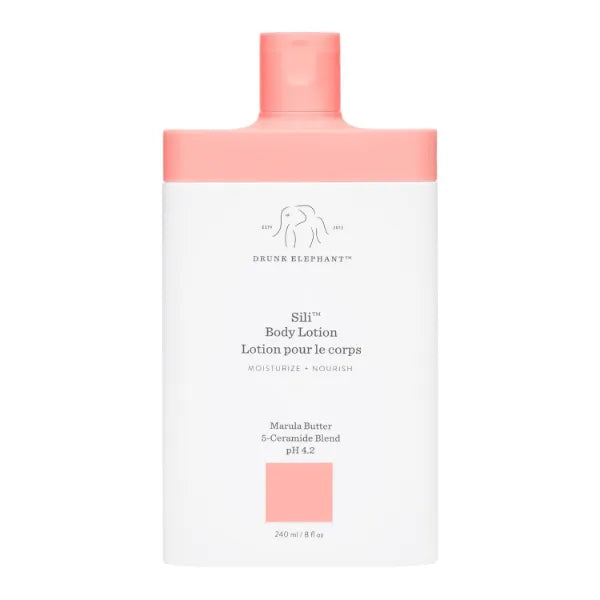 Drunk Elephant Sili Body Lotion - 240 ml/8 fl oz - Lightweight Daily Lotion - Clean Clinical Skincare - Cruelty-Free - Dermatologist Tested - Free of Essential Oils, Silicones, and Fragrance