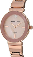 Anne Klein Damenarmbanduhr mit echtem Diamant-Zifferblatt, AK/2434