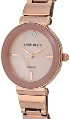 Anne Klein Damenarmbanduhr mit echtem Diamant-Zifferblatt, AK/2434