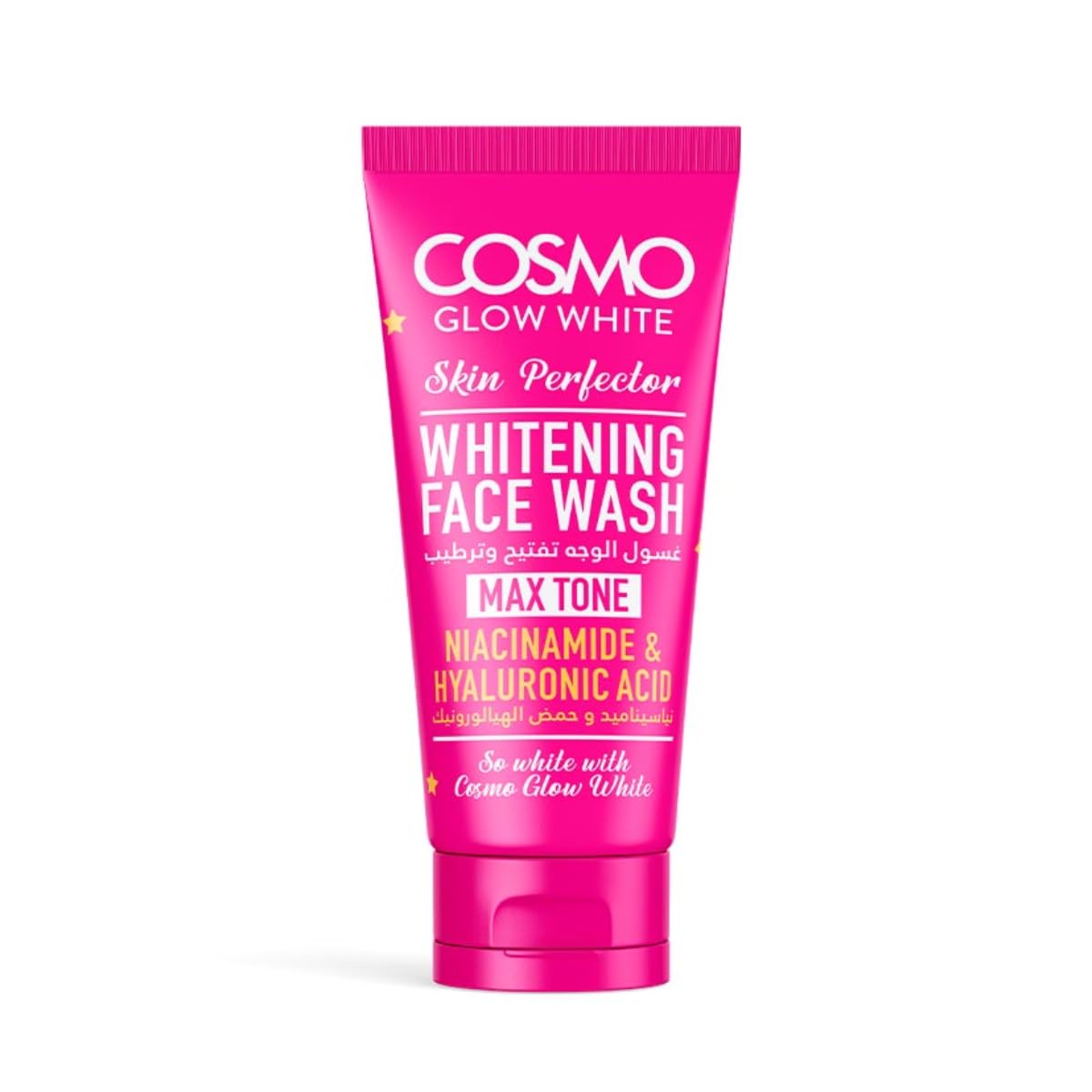 CD COSMO DESIGNS Glow White Skin Perfector Whitening Face Wash 125ml, For Men And Women, Max Tone, Niacinamide & Hyaluronic Acid, Help To Reduce Pigmentation & Dark Spots, Skin Care, Cleansers