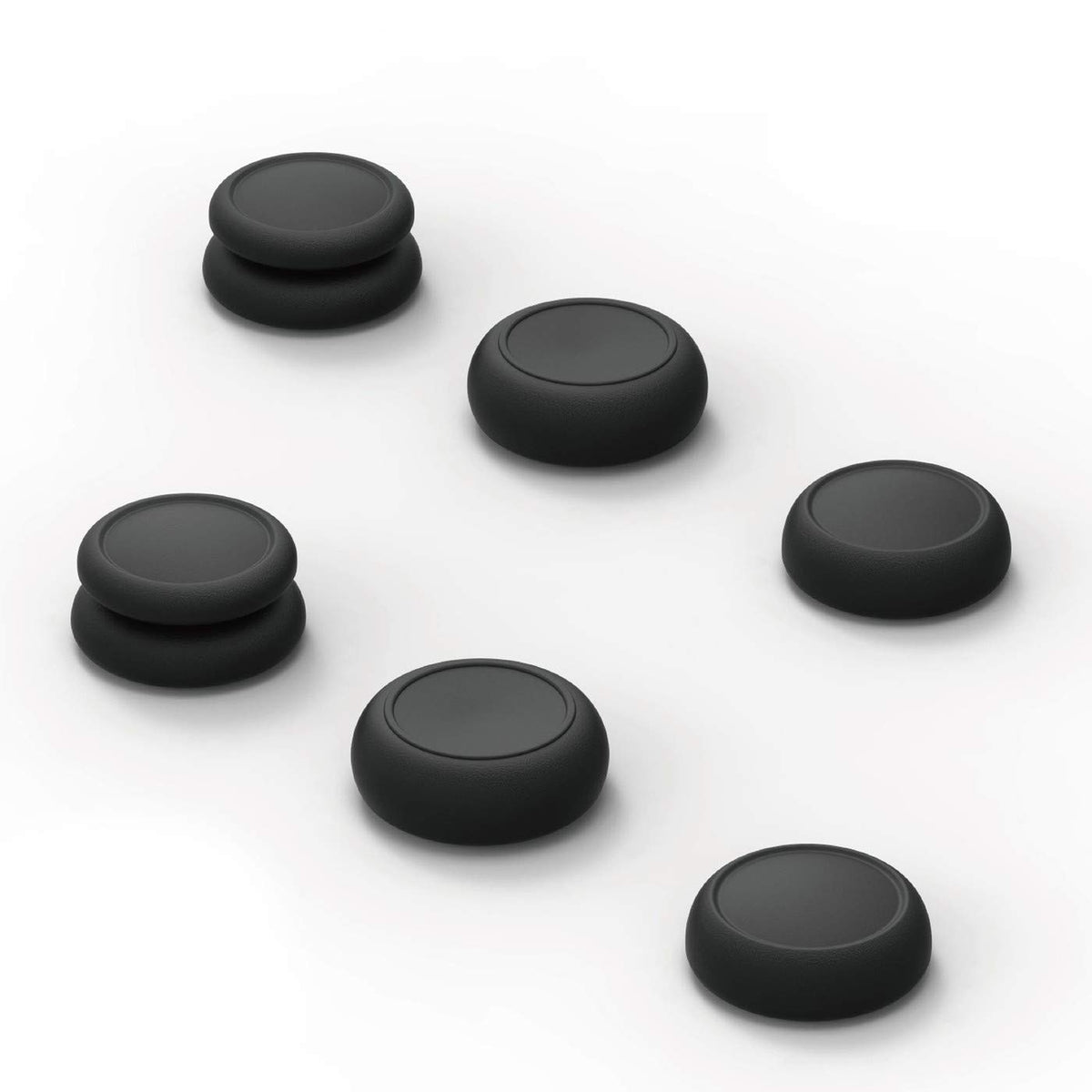 Skull & Co. Skin, CQC and FPS Thumb Grip Set Joystick Cap Analog Stick Cap for Nintendo Switch Joy-Con Controller (Black)