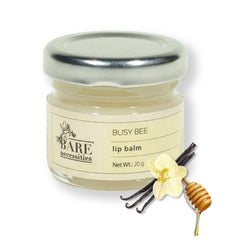 Bare Necessities Busy Bee Organic Beeswax Lip Balm with Shea Butter | Non-toxic Natural Hydrating Honey Vanilla Moisturizing Lip Balm for Dry and Chapped Lips - 20g